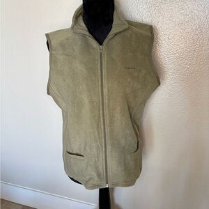 Vintage NY Jeans New York & Company Green Fleece Vest Size Large